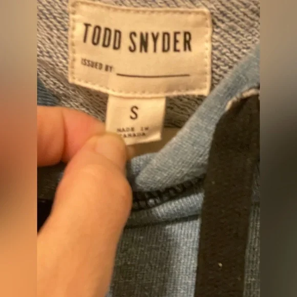Todd Snyder Japanese Indigo Hoodie Small Light Indigo Blue Denim - Picture 5 of 5